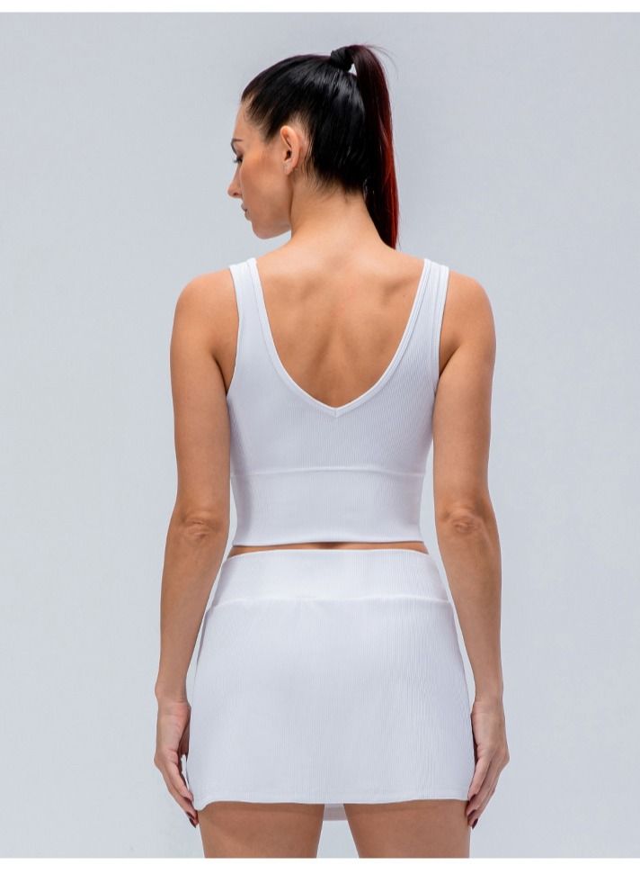Loquat High resilient speed to dry yoga sports tank top tennis skirt suits  - Image 2