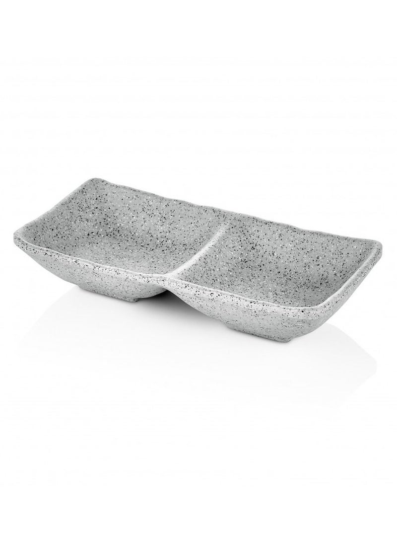 Melamine Divided Spice Dish Gray Granite