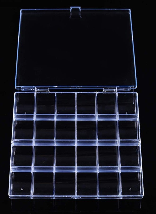 Kemaily 24 Slots Empty Clear Nail Art Decoration Storage Box Nail Glitter Rhinestone Crystal Accessories Container Storage Box - Image 4