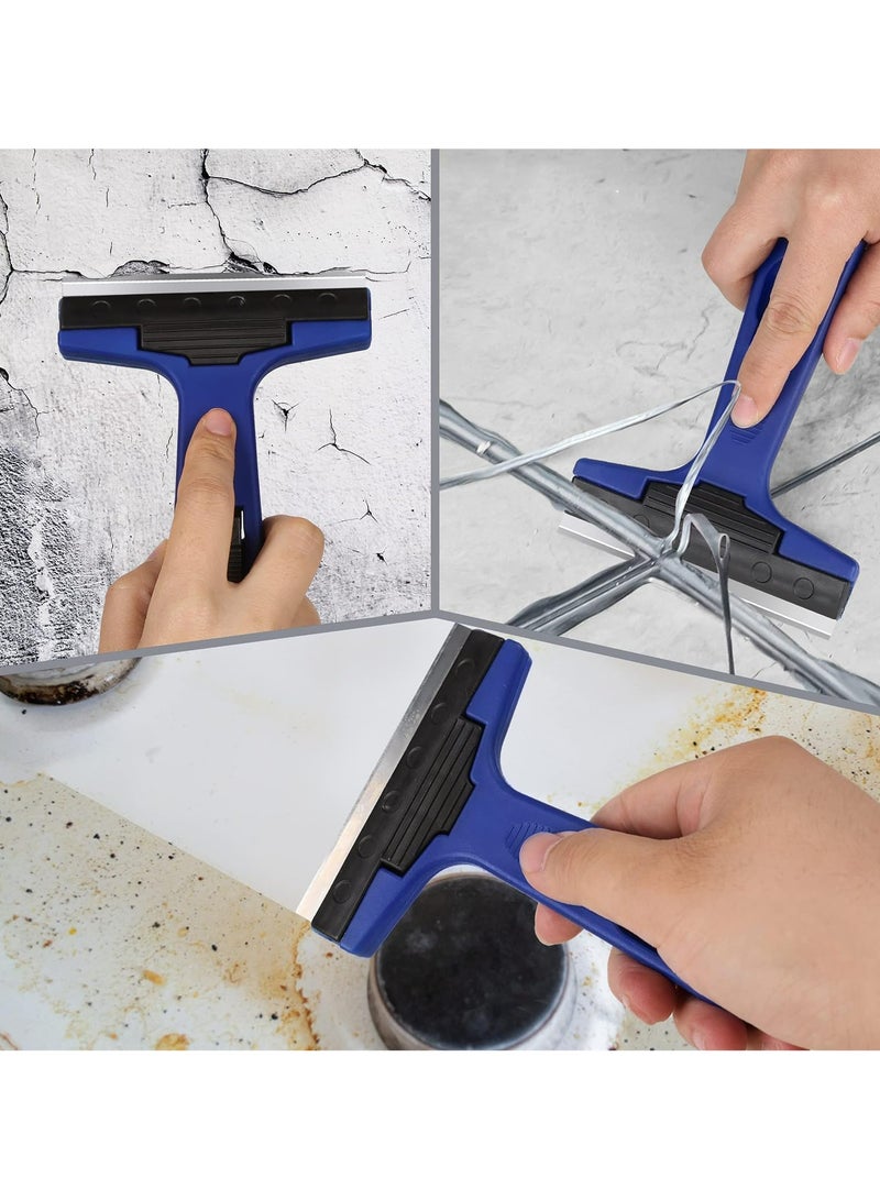 CMGTYYD Razor Blade Scraper, Razor Scraper Remover with 10 Extra Replacement Metal Blades, 10 Cm Scraper Tool for Adhesive, Cleaning Paint, Caulk, Sticker from Window, Decal, Glass, Tile, Floor  - Image 3