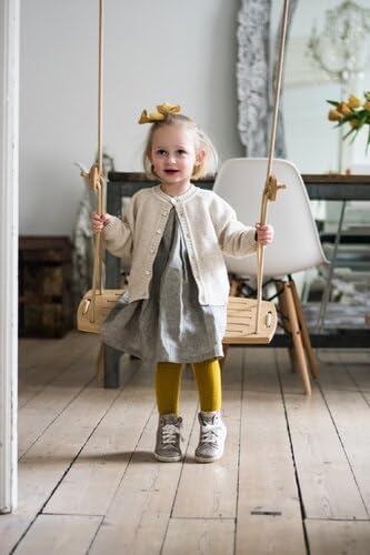 DEAL NUT Baby Swing Wooden Hanging Swing Seat Chair with Safety Belt Durable Baby Swing Chair Hanging Swing Seat for Adult Kids Children with Adjustable Rope Grand Swing - Image 5