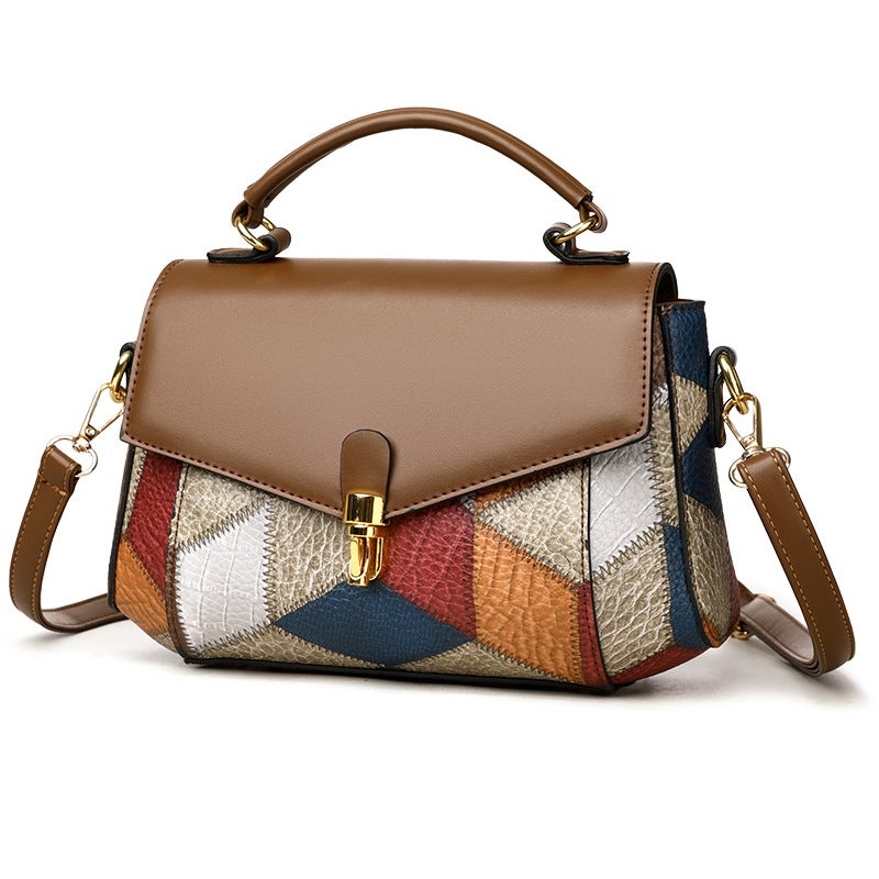 Fashion Bag Women'S New Style All-Match Women'S Bag Popular Contrast Color Women'S Shoulder Bag Portable Small Square Bag - Image 3