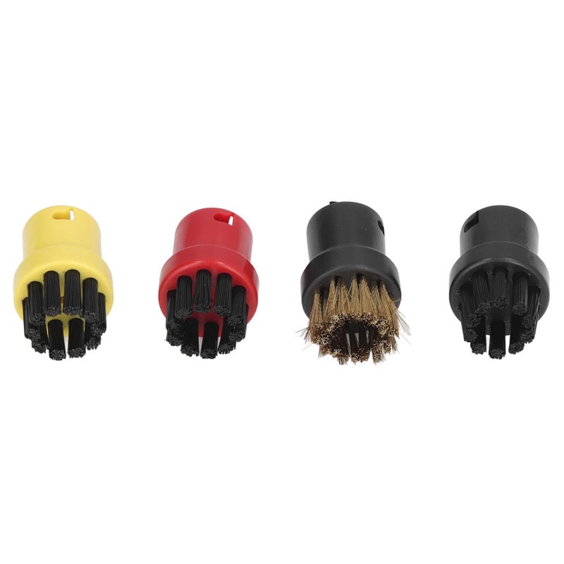 Alomejor Steam Cleaner Replacement Small Round Brush Head 4 Pack For SC1 SC2 SC3 SC4 SC5 SC7 Durable ABS Nylon Copper Brushes For Faucets Oven Doors And More - Image 5