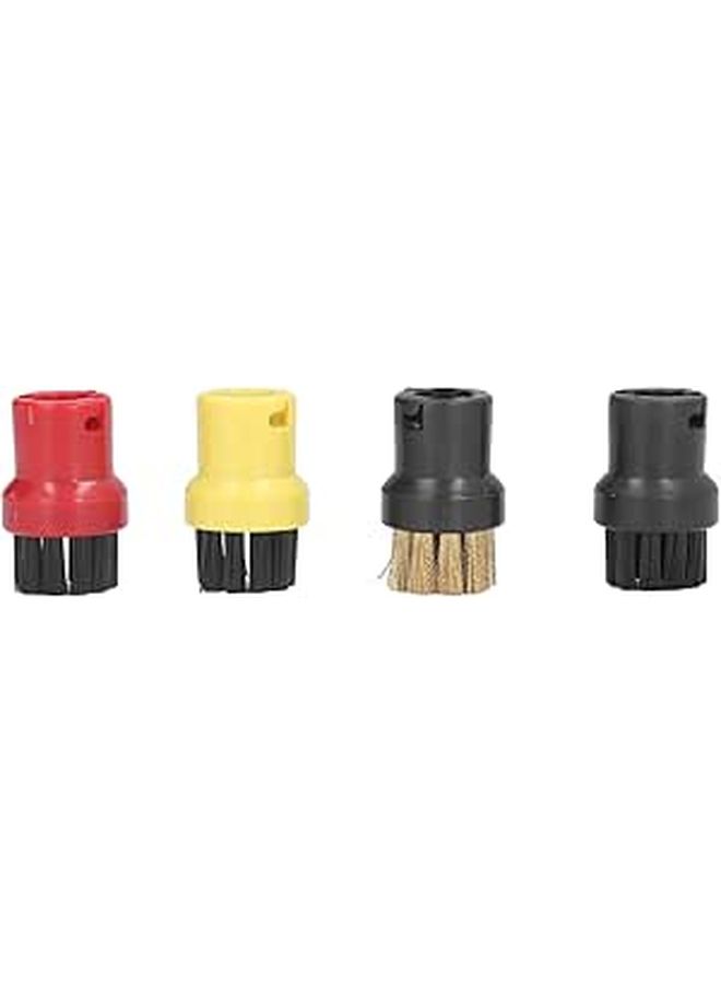 Alomejor Steam Cleaner Replacement Small Round Brush Head 4 Pack For SC1 SC2 SC3 SC4 SC5 SC7 Durable ABS Nylon Copper Brushes For Faucets Oven Doors And More - Image 1