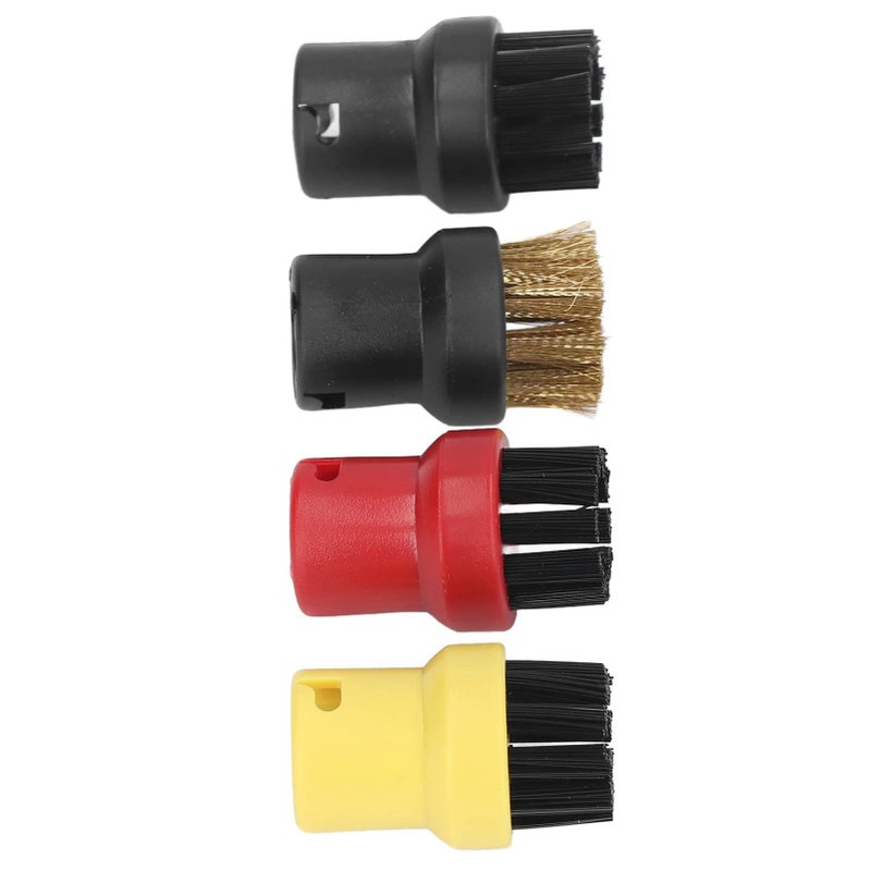 Alomejor Steam Cleaner Replacement Small Round Brush Head 4 Pack For SC1 SC2 SC3 SC4 SC5 SC7 Durable ABS Nylon Copper Brushes For Faucets Oven Doors And More - Image 4