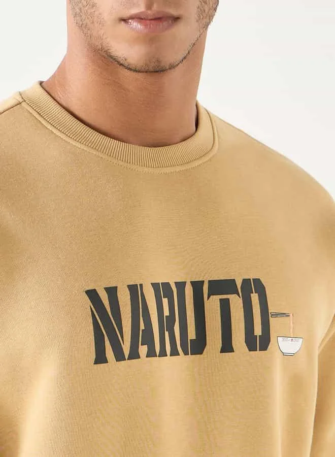 SP Characters Naruto Print Sweatshirt with Long Sleeves
