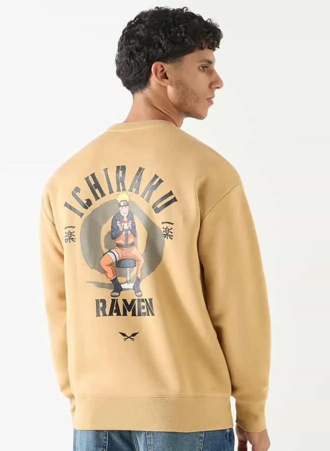 SP Characters Naruto Print Sweatshirt with Long Sleeves