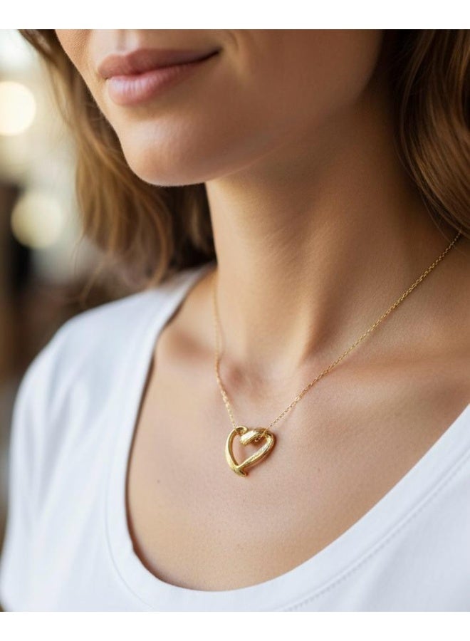 Ruby Art Gold Graziella 18K Pure Gold Pendant for women Heart Design superlight weight - 0.79 Gram - Image 2