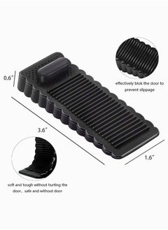 Y&D Door Stopper Rubber Wedge - Sturdy and Stackable Stoppers Slip-Resistant Stop Works on All Floor Surfaces The Tiles, Carpet, Wood Laminate Floor, 10 Pack  - Image 2