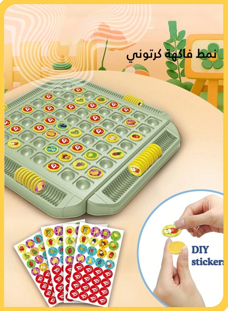 شي آند ليتل لعبة ذاكرة شطرنج الفاكهة للأطفال، لعبة لوحة مطابقة الذاكرة، لعبة ألغاز استراتيجية تعليمية، مناسبة للسفر لشخصين - Image 4