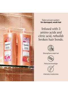 Suave Suave Bonding Infusion Repairing Shampoo, pH Balanced, Infused with Amino Acids and Citric Acid, for Weak or Damaged Hair, 28oz Pump, 4 Pack  - Image 2