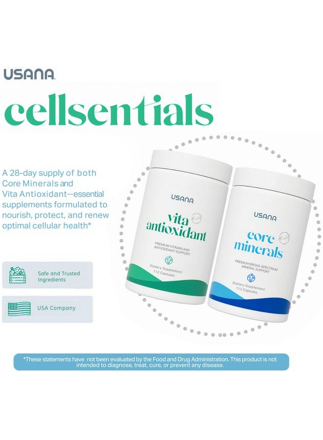 USANA CellSentials - Core Minerals and Vita Antioxidant with InCelligence Technology to Support Total Body Health* - 112 Tablets Per Bottle - 28 Day Supply