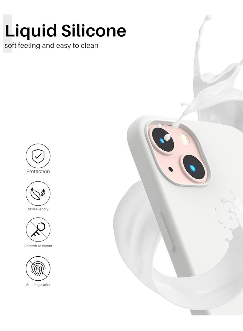 BORTONY iPhone 13 Case Liquid Silicone Anti Scratch Anti Fingerprint Soft Silky Touch Shockproof Protective Cover for Apple iPhone 13  - Image 3