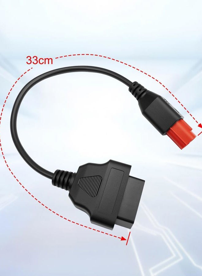 AUGREX 6 Pin OBD2 Adapter Cable Fit for Guzzi Kawasaki Suzuki Yamaha Harley Davidson Piaggio Vespa Motorcycle OBD Diagnostic Cable, Euro5 6-pin Connector - Image 2