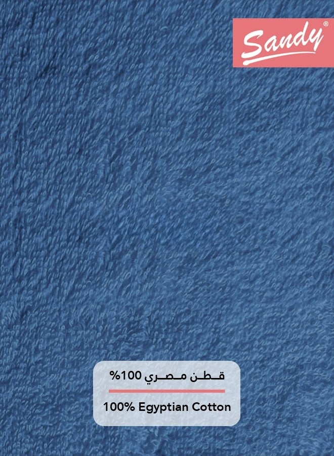 Sandy SANDY Extra Large Bath Towel Set Premium Hotel Quality 100% Cotton Made in Egypt, Soft Quick Drying and Highly Absorbent (2 Pack - 90x180 cm) - Blue - Image 5