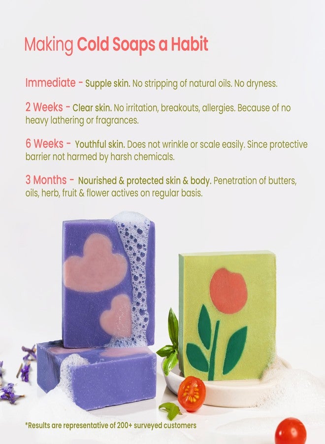 Nat Habit Moisturising Soap, Cold Processed Tomato Basil AHA-BHA For Gentle, Non-Drrying & Soft Skin, Pack of 2 X 125g - Image 5