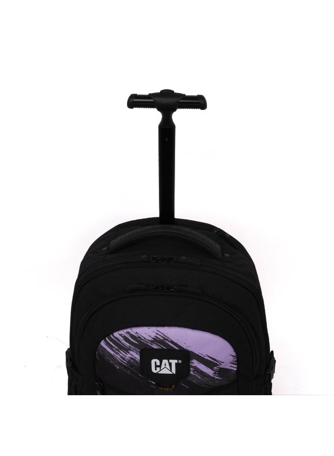 CATERPILLAR CAT RollRover 2â€‘Wheel Trolley L â€“ 38.5L, Laptop Compartment, 600D/1680D Polyester, Brushstroke Lavender - Image 5