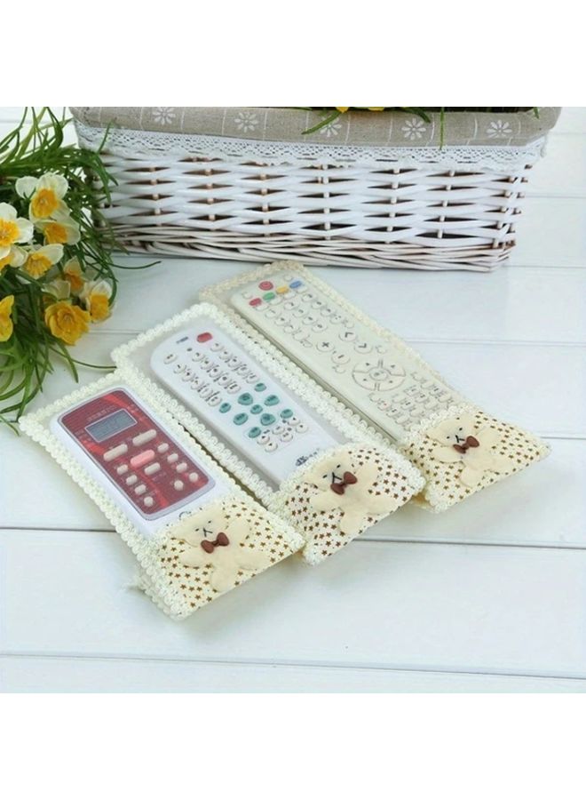 Cute Bear Pink Bow Remote Control Cover Small Size 7 28x3 15 Inch Home Use - Image 2
