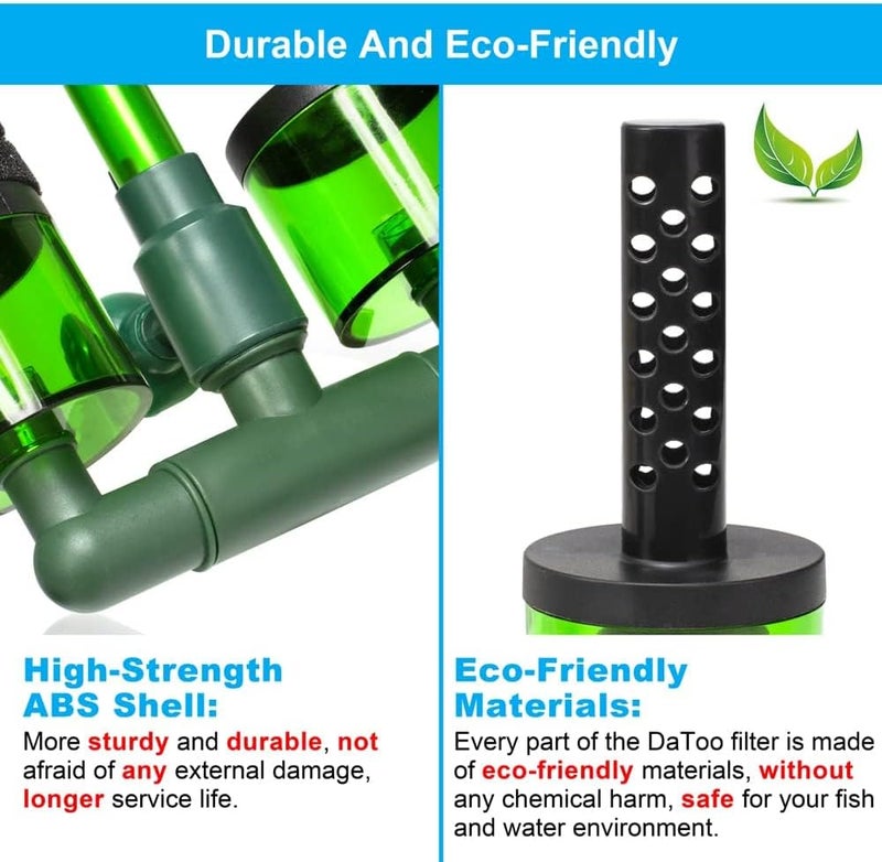 Luckam Aquarium Sponge Filter, Fish Tank Foam Filter Quiet Submersible Bio Sponge Filter with 2 Spare Sponges - Image 4