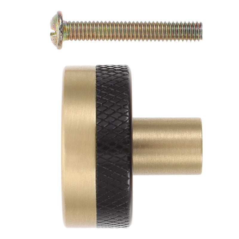 Brass Single Hole Drawer Knob 24mm Diameter Solid Cabinet Pull Handle For Furniture - Image 2
