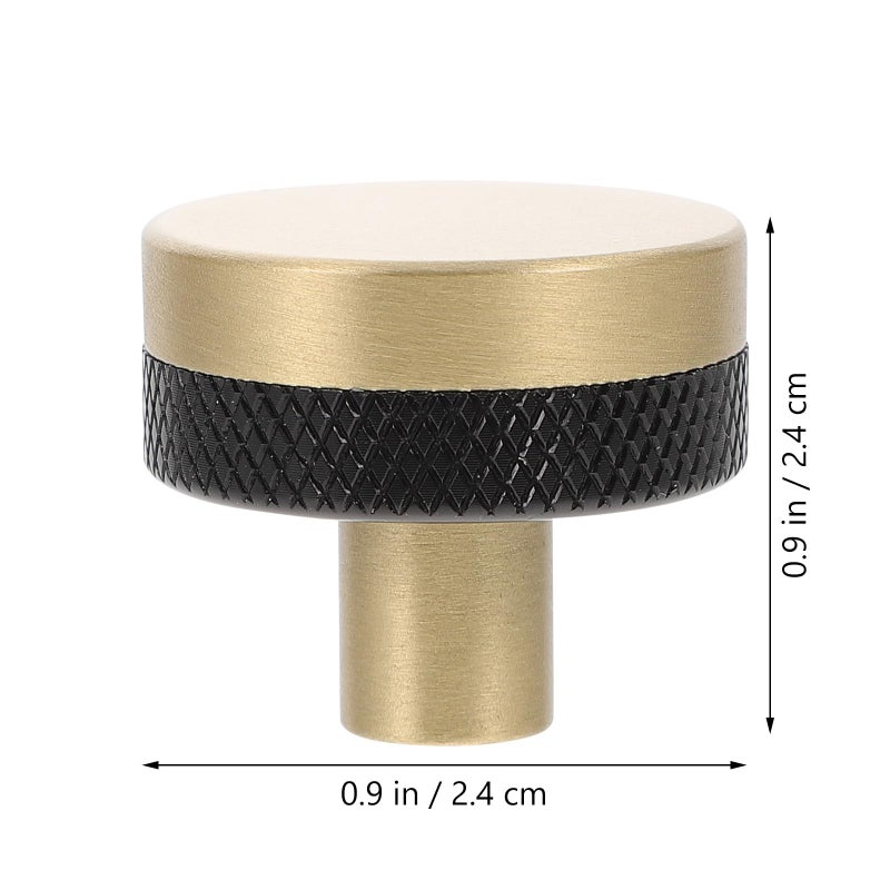 Brass Single Hole Drawer Knob 24mm Diameter Solid Cabinet Pull Handle For Furniture - Image 3