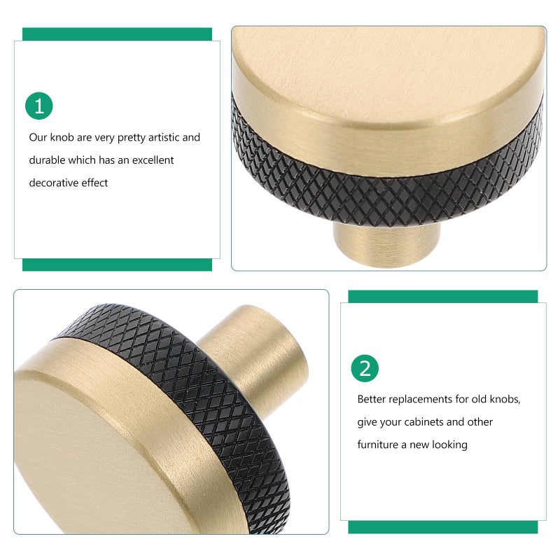 Brass Single Hole Drawer Knob 24mm Diameter Solid Cabinet Pull Handle For Furniture - Image 4