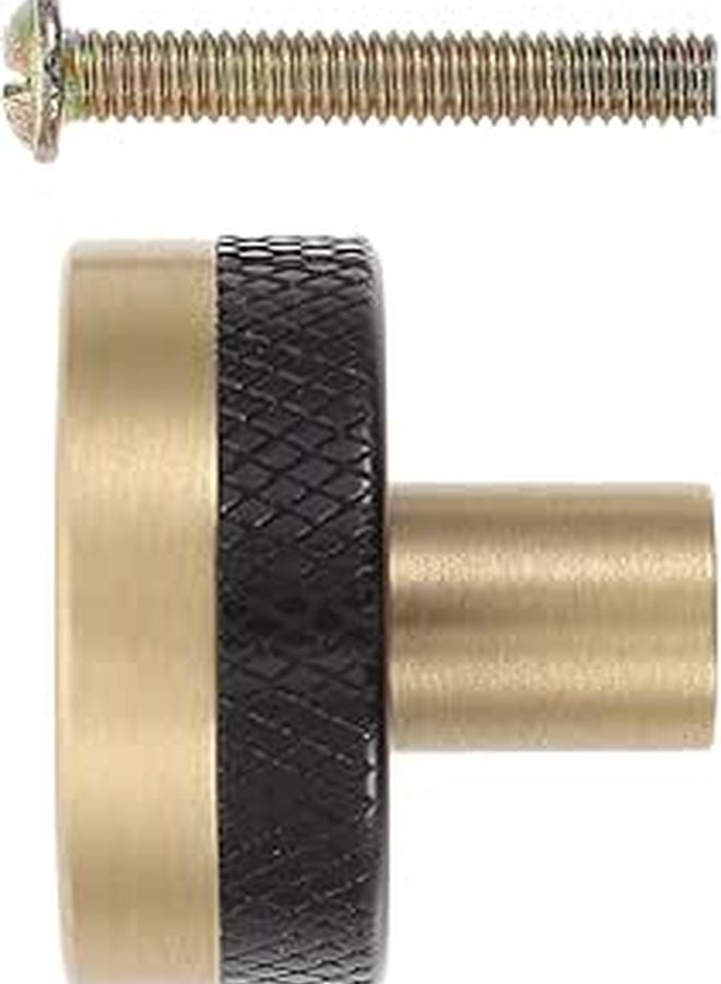 Brass Single Hole Drawer Knob 24mm Diameter Solid Cabinet Pull Handle For Furniture - Image 1