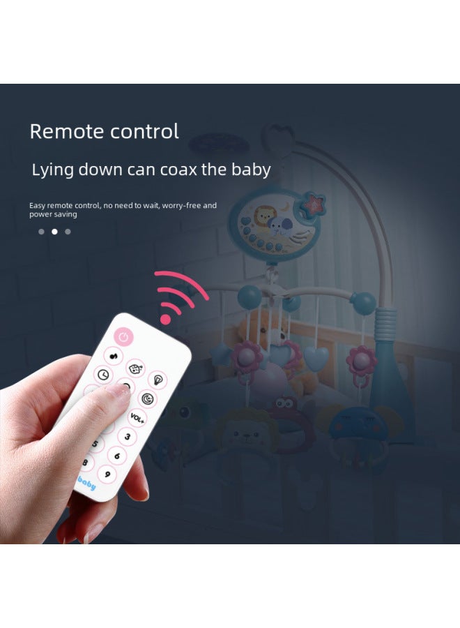 Baby Music Bed Bell Toy Multi-function Rotating Bedside Bell Newborn Baby Soothing Toys-Color:Remote Control/lucky Bag Gray/English - Image 5