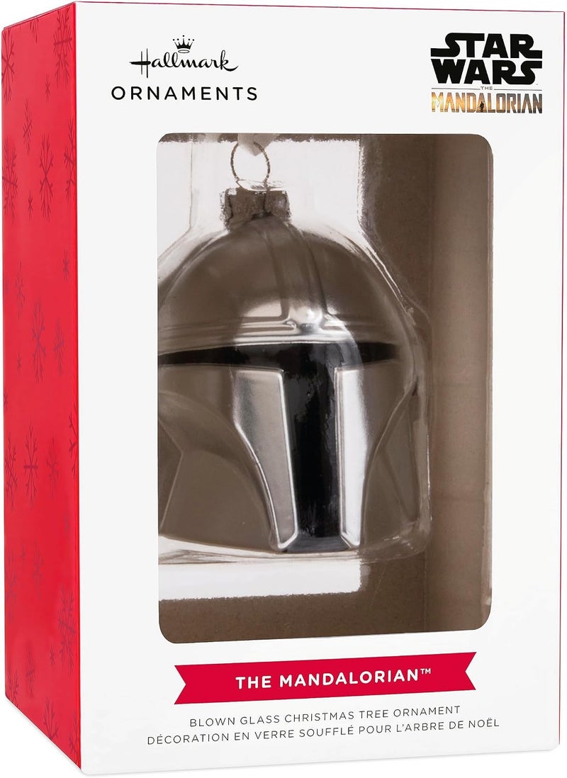 Hallmark Blown Glass Figural The Mandalorian Helmet - Image 3