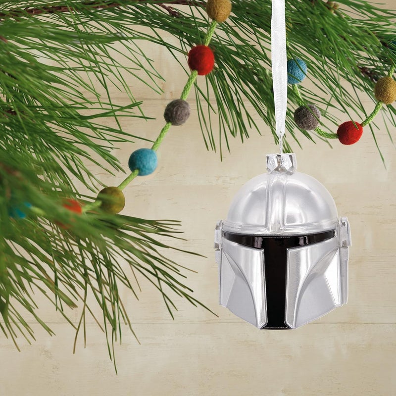 Hallmark Blown Glass Figural The Mandalorian Helmet - Image 5