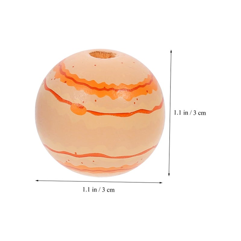 20 Natural Wooden Beads For Boys Girls Jewelry Making Creative Craft Accessories - Image 5