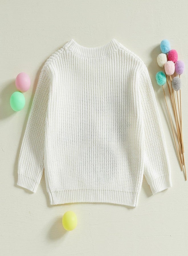 Lenjindjer Toddler Baby Boy Girl Golf Outfits New to The Club Embroidery Long Sleeve Knit Pullover Sweater Birthday Outfits (White, 0-3 Months) - Image 5
