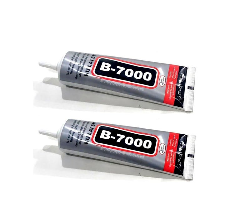 A V Enterprises MultiPurpose 110ml B7000 Glue Transparent Adhesive for Jewellery Mobile Phone Epoxy Resin Shoes Toys Bag Flowers Touch Screen Cell Phone Repair 110 ml Pack of 2  - Image 1