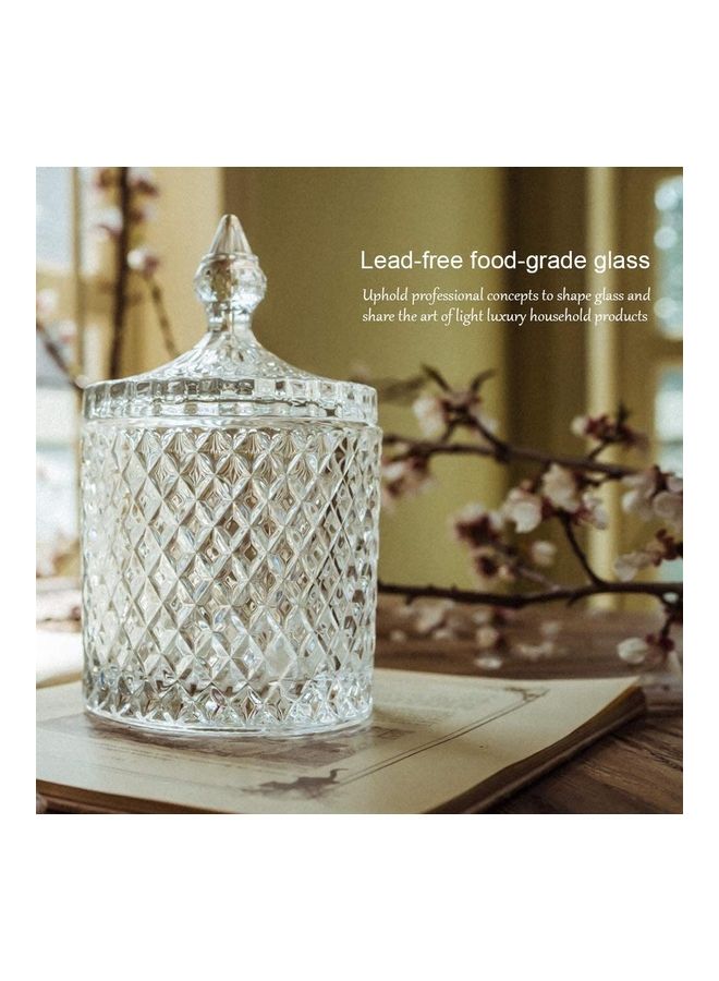 Food Storage Glass Jar Clear 10cm - Image 4