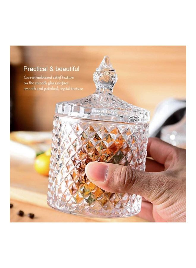 Food Storage Glass Jar Clear 10cm - Image 2
