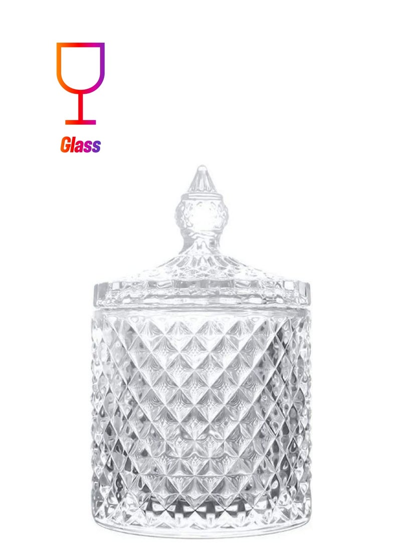 Food Storage Glass Jar Clear 10cm - Image 1