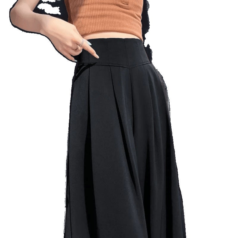 New High-Waisted Suit Wide-Leg Pants With Drape, Casual Floor-Length Pants, Tummy Control Pants With A High-End Feel - Image 5