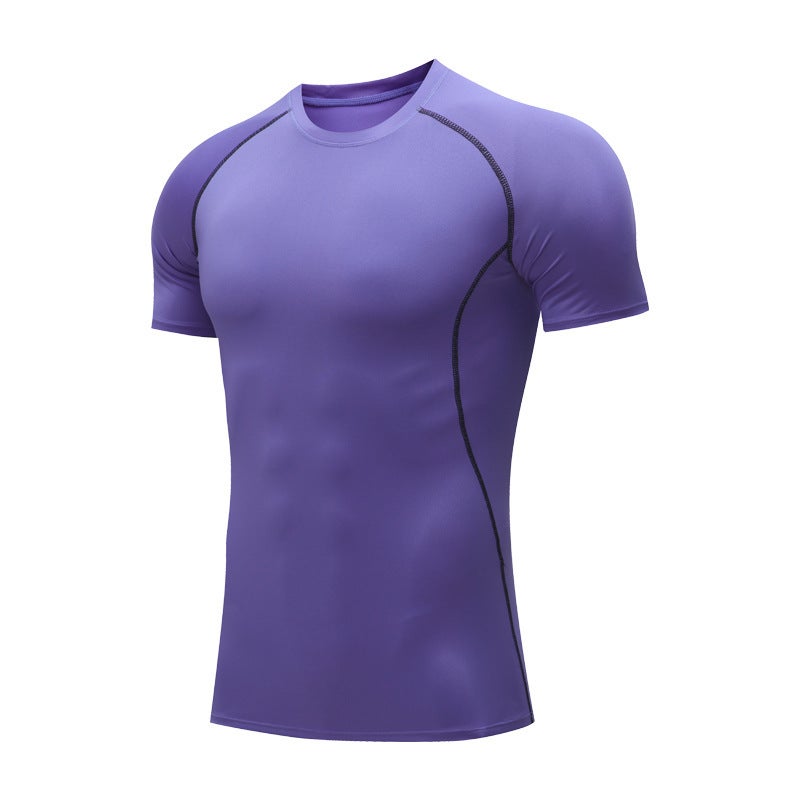 Men's Compression Shirt Breathable Quick-Dry Stretch Training Top - Image 1