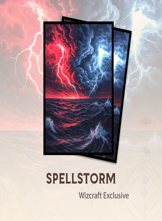 Paramint Spellstorm MTG Card Sleeves (Smooth) - 104 Count Standard Size TCG Sleeves - Compatible with Magic The Gathering - Double Sleeving - Original Art Design - Image 2