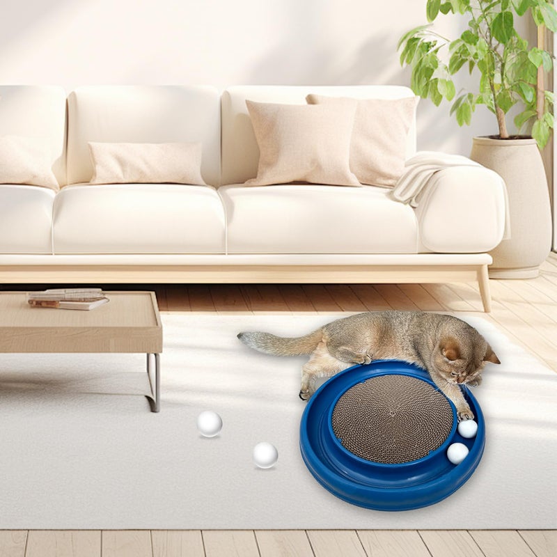 LYCTDD Cat Ball Toy Cat Track Balls Replacement Track Balls for Turbo Round Scratcher Toy (4 pcs), White - Image 4