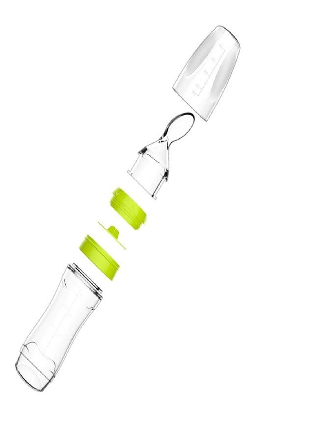 Lappu Baby Rice Paste Milk Cereal Bottle Food Feeder & Baby Fruit Nibbler & Silicone Teether (Combo Saver Pack) (Green-Blue-Apple) - Image 3