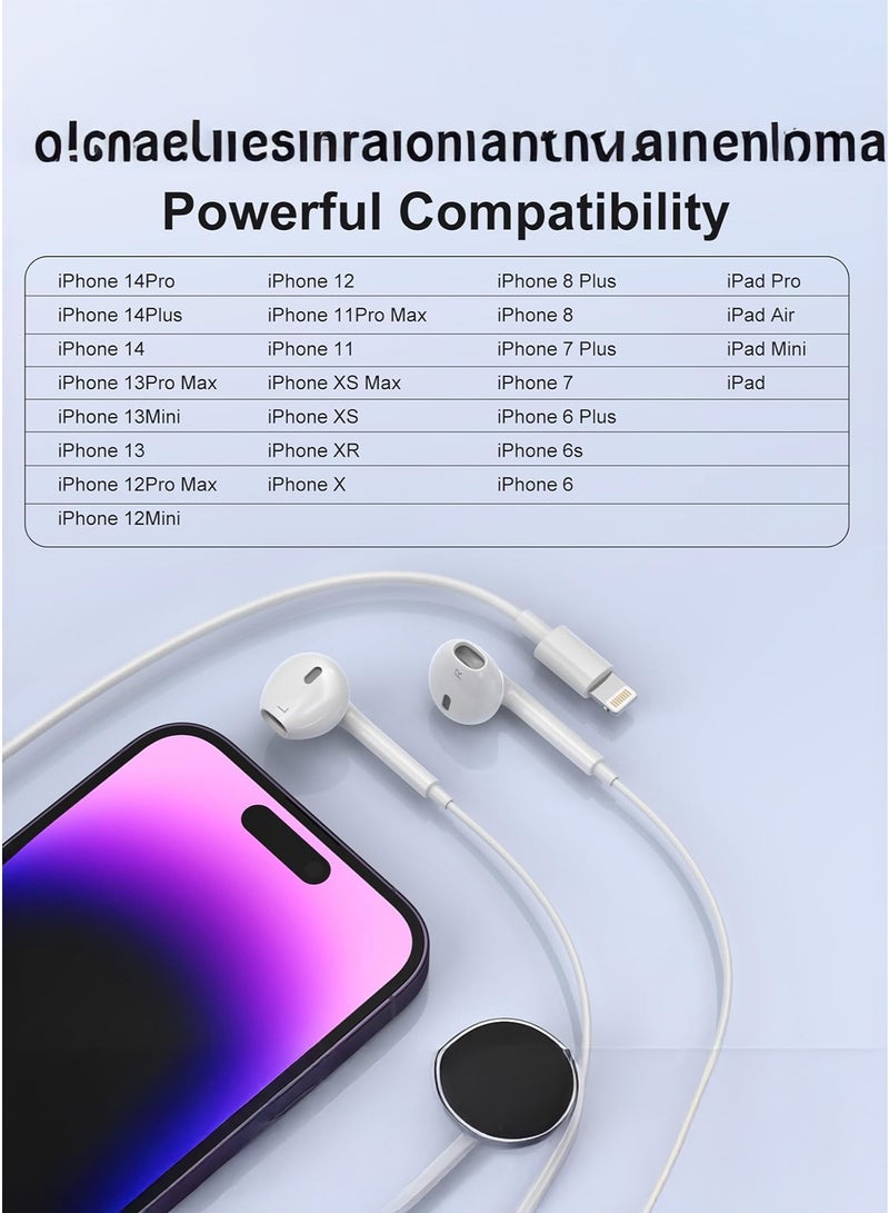 Wired Lightning Earphones for iPhone – High-Quality Sound with Mic & Controls - Image 3