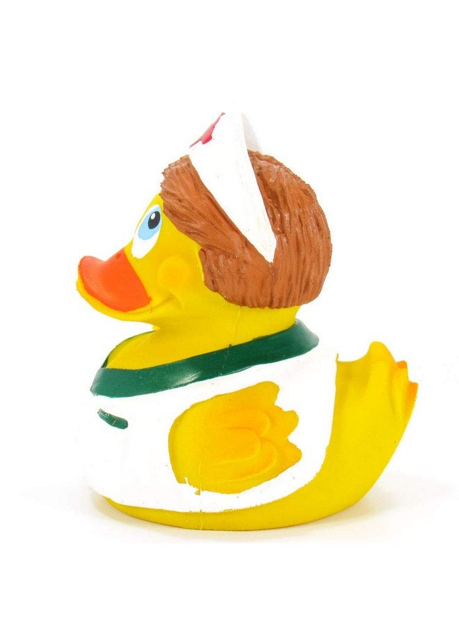 LANCO Nurse Rubber Duck Bath Toy | All Natural, Organic, Eco Friendly, Squeaker | Imported from Barcelona, Spain - Image 3