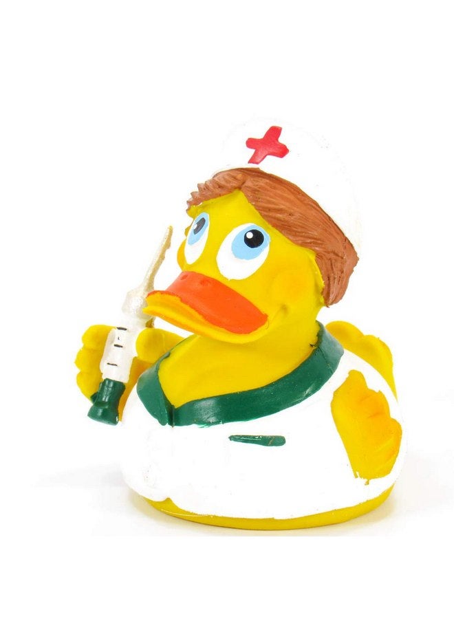 LANCO Nurse Rubber Duck Bath Toy | All Natural, Organic, Eco Friendly, Squeaker | Imported from Barcelona, Spain - Image 2