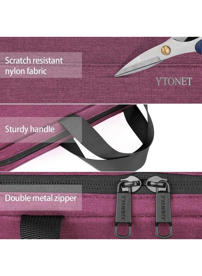 Ytonet Laptop Case 15.6 Inch, TSA Friendly Laptop Sleeve Cover with Handle for Women, Protective Slim Computer Carrying Case Compatible with HP Dell Lenovo Asus Notebooks, Purple Red - Image 4