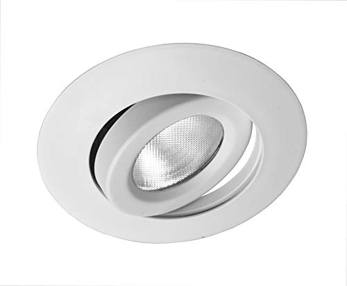 NICOR Lighting 6 inch White Recessed Gimbal Ring Trim, Fits 6 inch Housings (17558WH) - Image 1