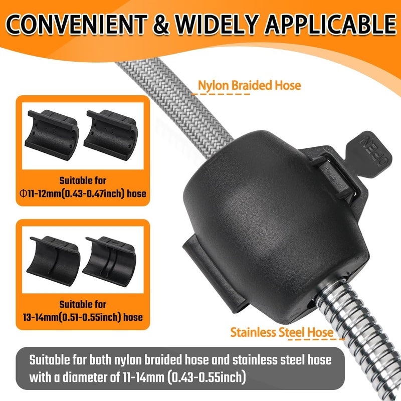Loyzen 10.6oz(0.66lb) Pull Down Faucet Hose Weight Ball, Kitchen Sink Pull Out Sprayer Hose Gravity Ball Replacement Part, Universal Bathroom Basin Sink Stainless Steel & Braided Hose - Image 2
