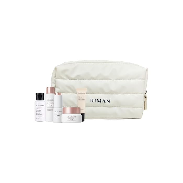 Riman Radiansome Travel Kit | 5-Piece Skincare Set with Toner, Serum, Cleanser, Cream & BB Cream | Compact Hydrating Routine for Smooth Texture, Even Look, & Skin Comfort | Travel-Friendly