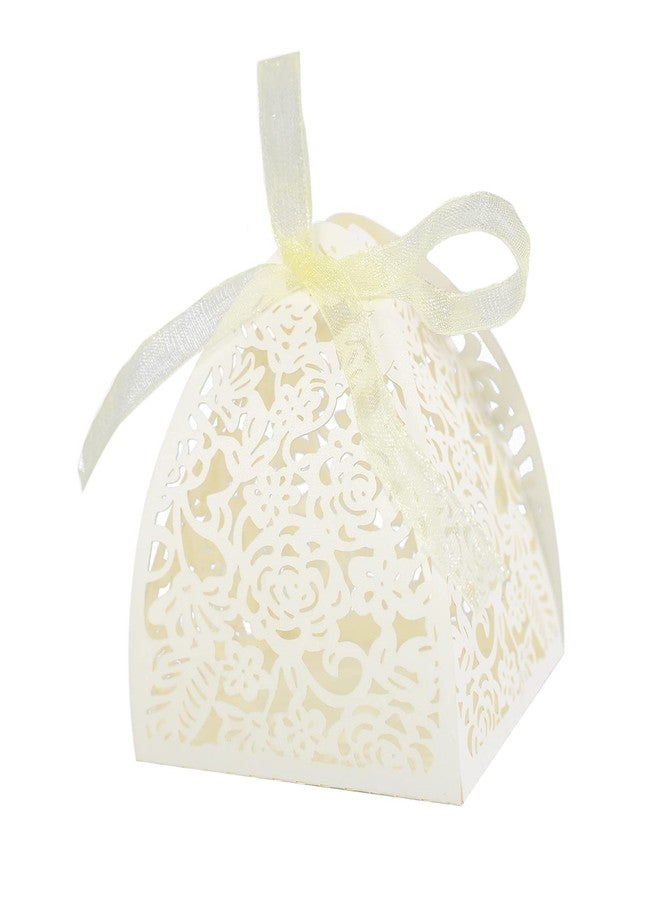 Golf Laser Cut Rose Candy Boxes, Favor Boxes GOLF 70Pcs Gift Boxes for Bridal Shower Anniverary Birthday Event Party Wedding Favor (Beige) - Image 1