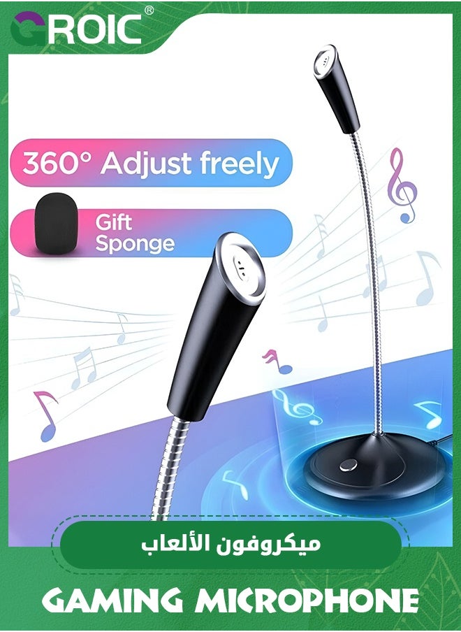 GROIC USB Gooseneck Microphone, Plug & Play Desktop Condenser PC Laptop Mic, Mute Button with LED Indicator, Real-Time Monitoring, Compatible with Windows/Mac, Ideal for YouTube Zoom Recording  - Image 3